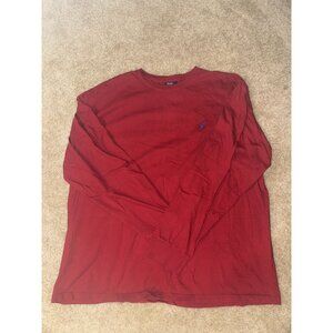 VINTAGE Polo Ralph Lauren Mens Sweatshirt Red Size XL Pullover Sweater PRL 90s